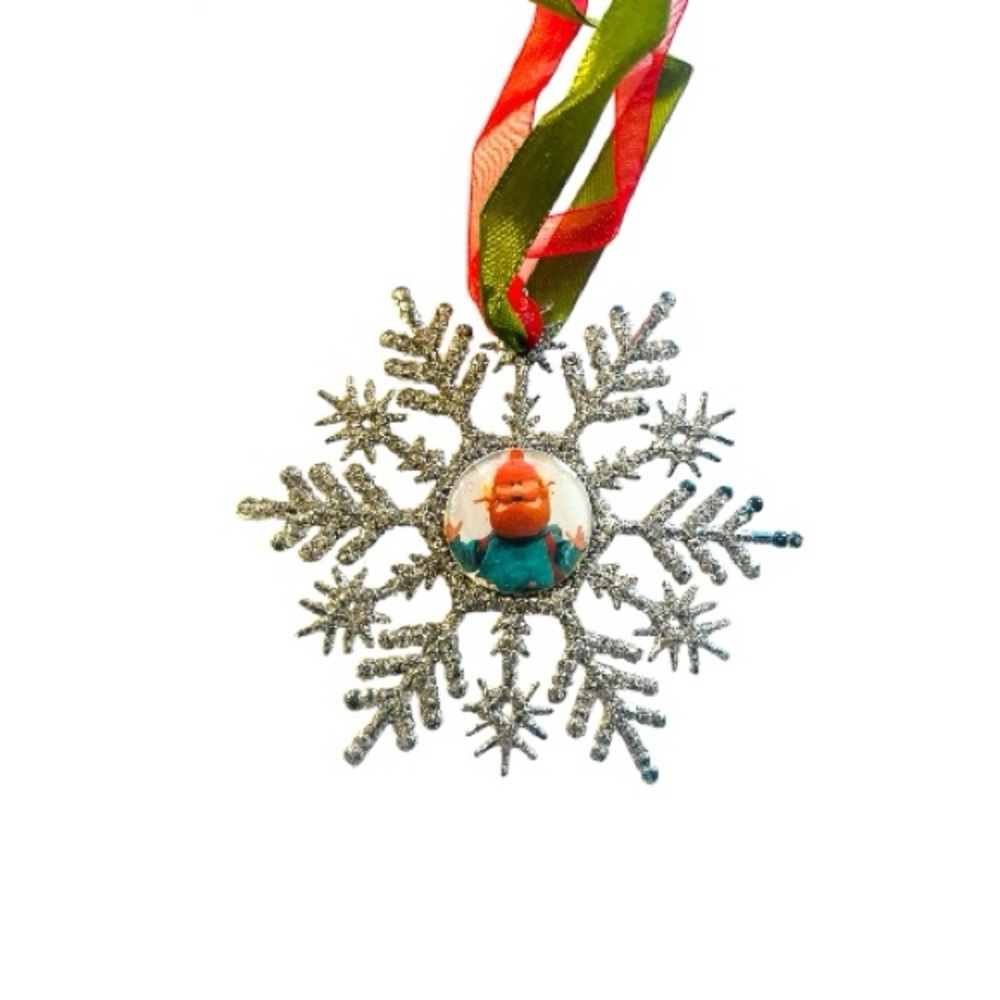 Yukon Cornelius Glitter Snowflake Holiday Ornament